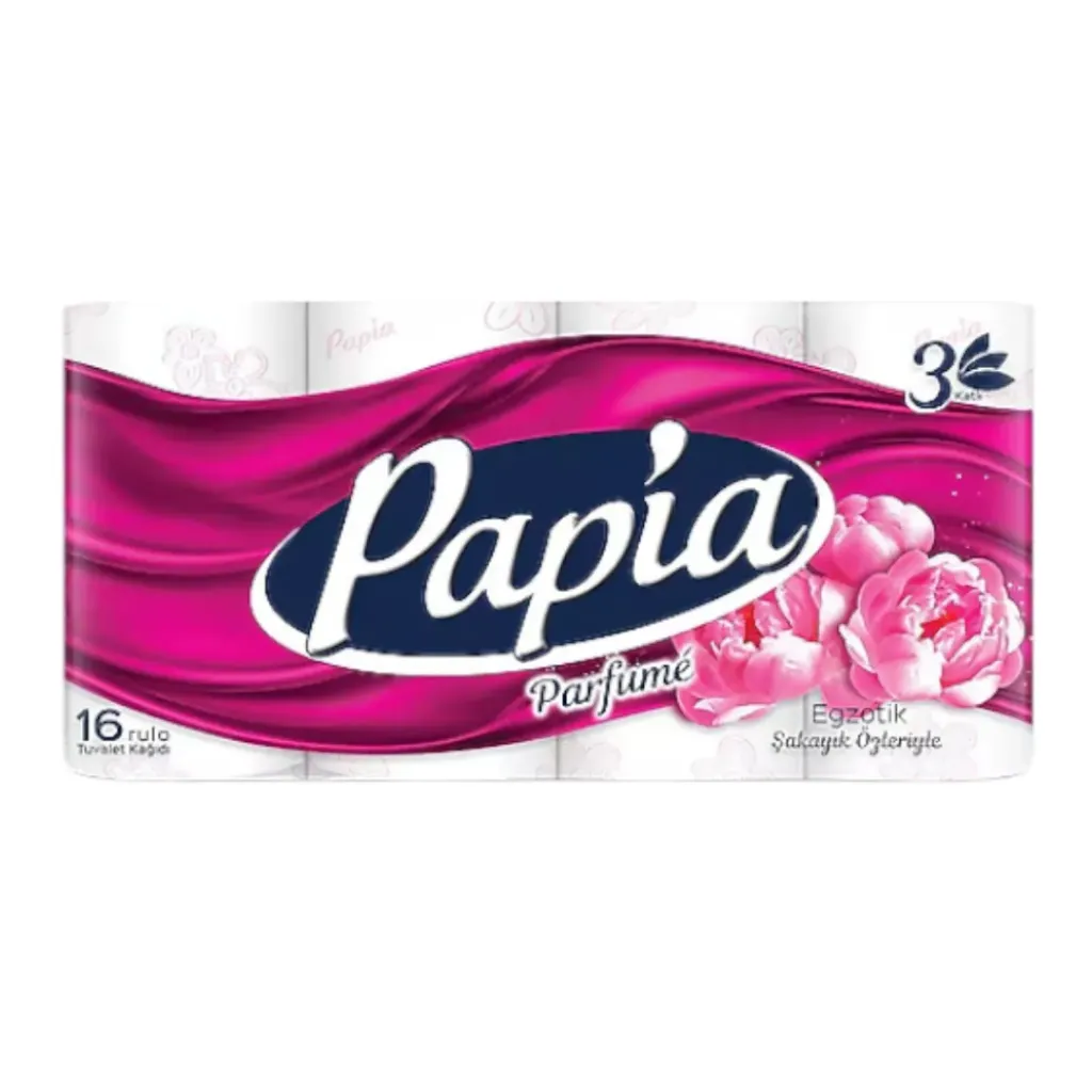 [50000438] Papia Toilettenpapier mit Parfüm 3 Lagig 16 Rollen