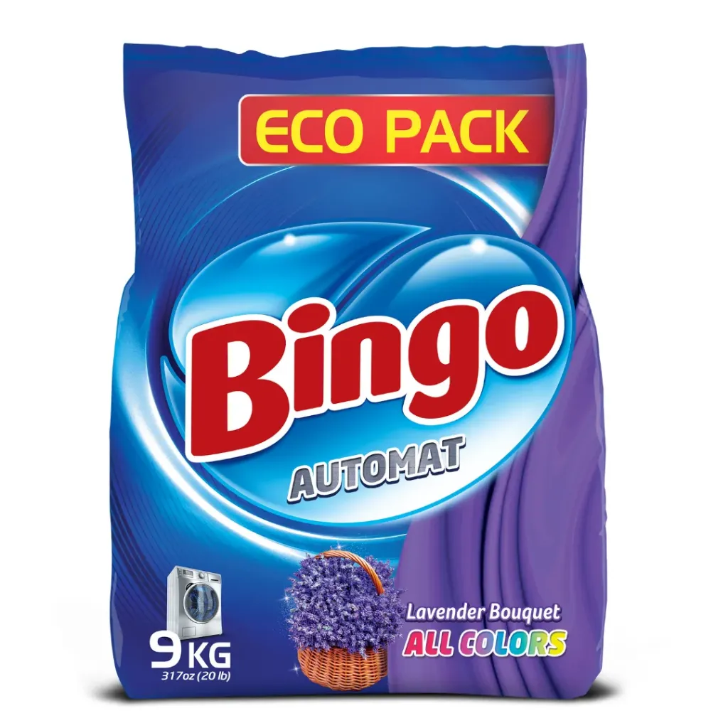 Bingo Waschmittel Pulver für Alle Farben Lavender Bouquet 9KGX1