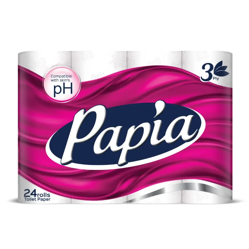 [50005177] Papia Toilettenpapier 3 Lagig 24 Rollen