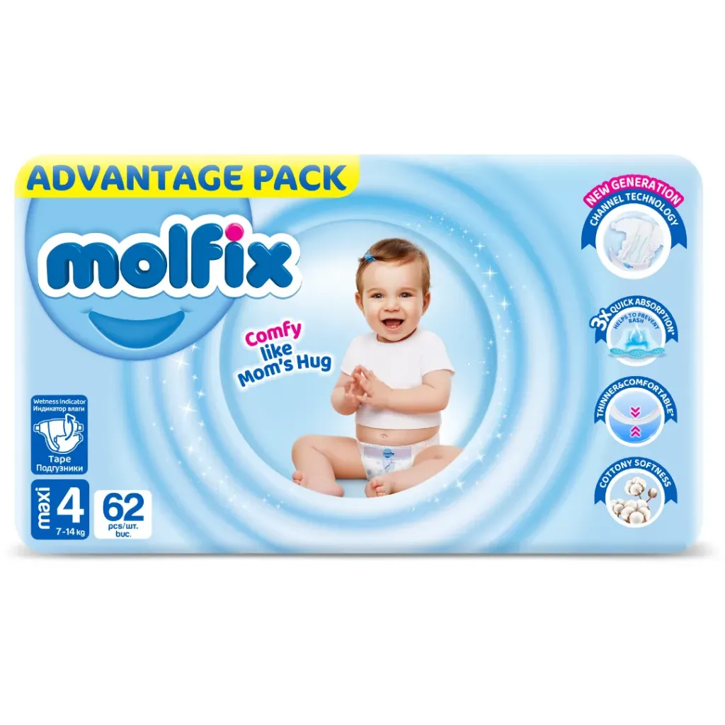 [50001699] Molfix Babywindeln Maxi 4 7-14 kg 62 St