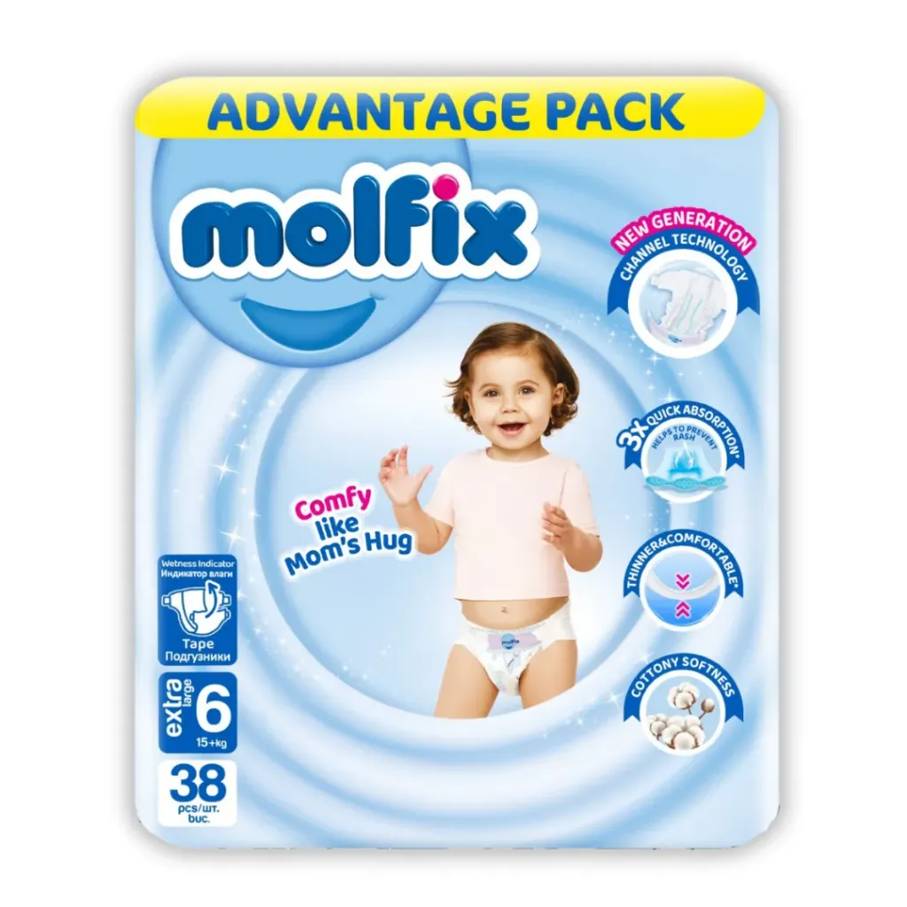 [50008212] Molfix Babywindeln Extra Large 38 St