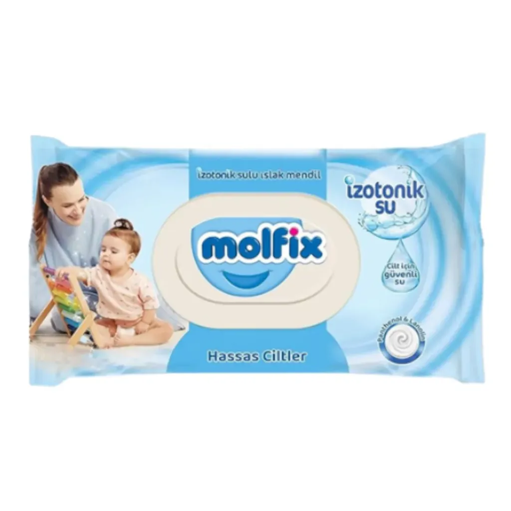 [50101370] Molfix Baby Feuchttücher Empfindliche Haut mit isotonischem Wasser 60 St